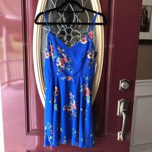 Charlotte Russé royal blue flowered dress